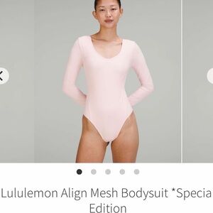 Lululemon Athletica Light Pink Mesh Bodysuit ( Special Edition)
